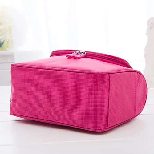 Best Sale Bright Color Travel Organizer Toiletry Makeup Bag With Brush Compartment 